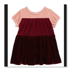 Peek 'Khristene' Tiered Stretch Velvet Dress - size 3